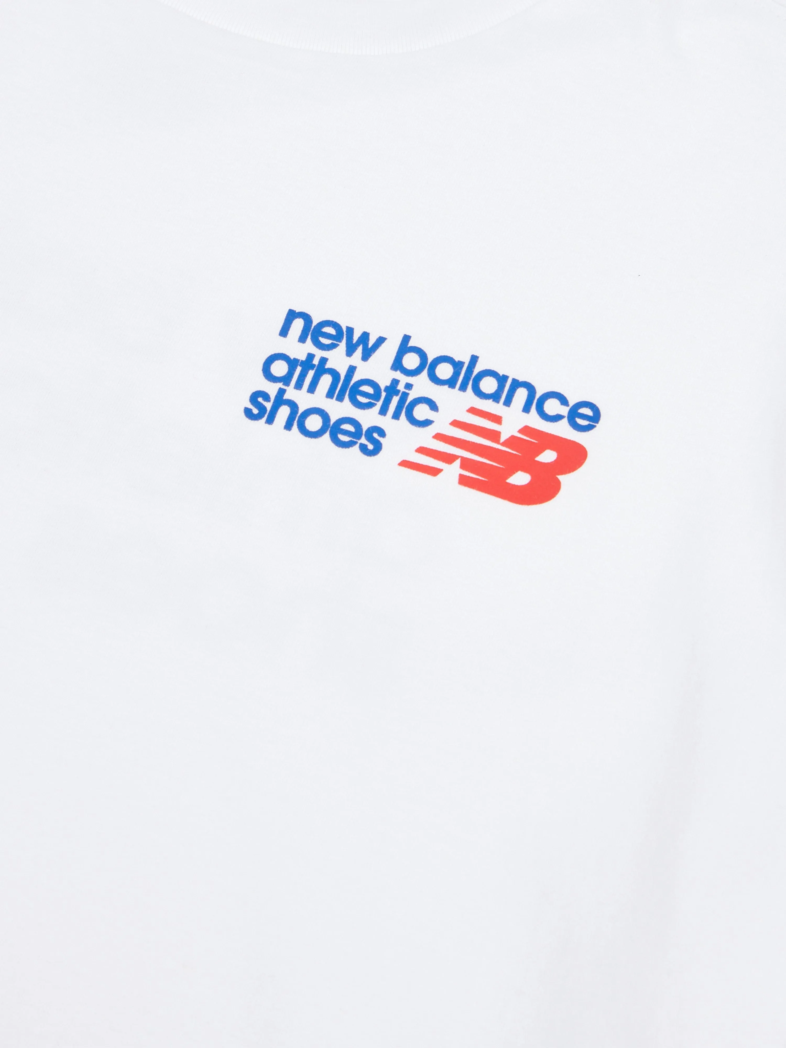 New Balance Boys Athletic Shoes Back Graphic T-Shirt in White