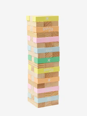 Sunnylife Kids Pool Side Giant Jumbling Tower in Multicolour (45cm)